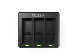 Carregador TELESIN para Gopro Hero 9, 10, 11 e 12, com três canais | TELESIN