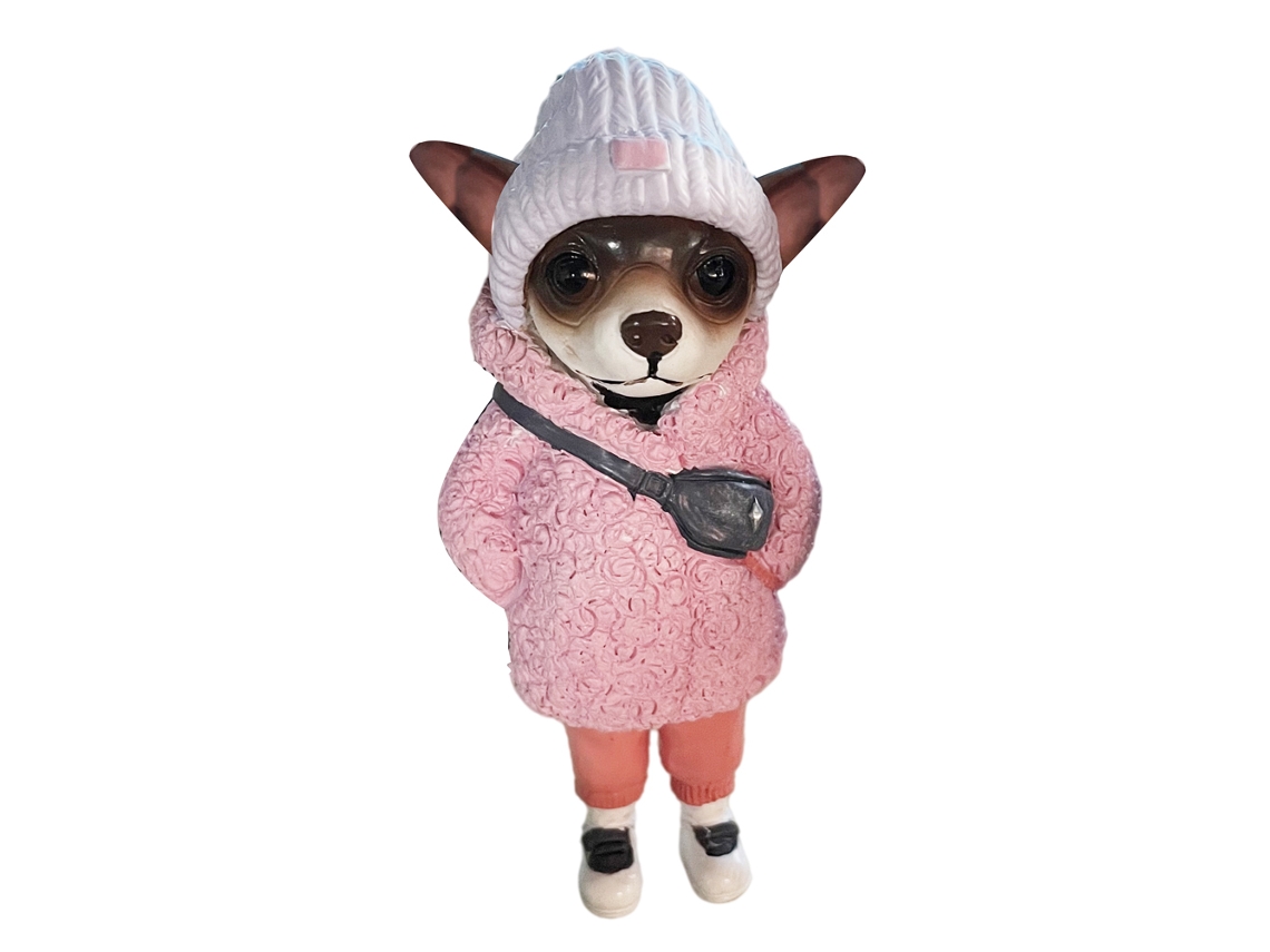 Mali figura de Cão em Resina Decorativa Ornament Stand Toy Presente Natal Casa Sala