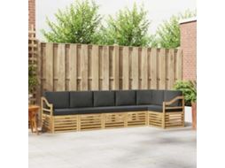 Vidaxl Conjunto De Sofás Para Exterior 6 Unid. Branco E Antracite