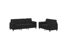 Sofa Set, Sofa Sets Vidaxl Preto Veludo (n/a)