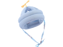 Capacete de segurança infantil ajustável e macio, protetor de cabeça para bebês e crianças pequenas, libélula de bambu azul