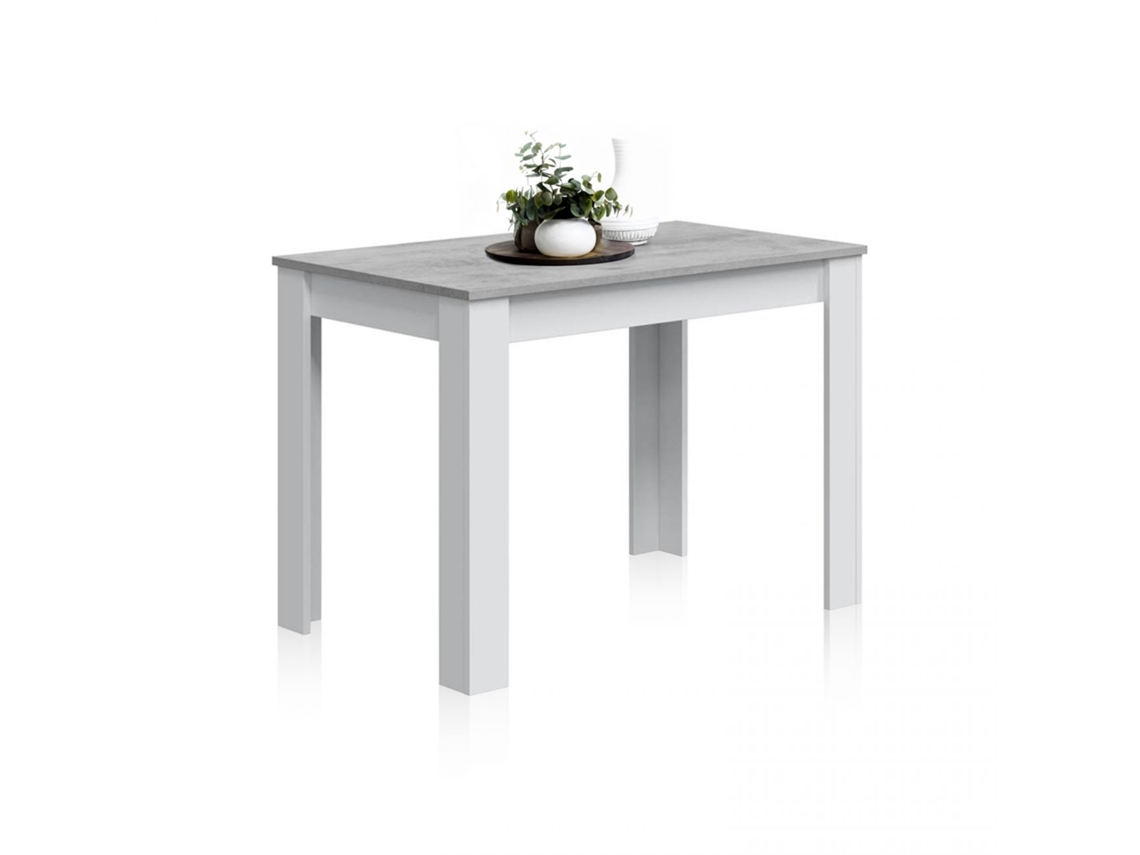 Mesa de jantar Cloe Branco - Cimento 109 x 78 x 67cm cm