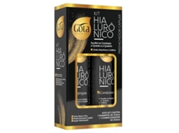 KIT SHAMPO + CONDICIONADOR PREENCHEDOR HIALURÔNICO 300ML Gota Dourada