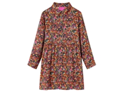 Vestido De Manga Comprida Para Criança Multicor 116