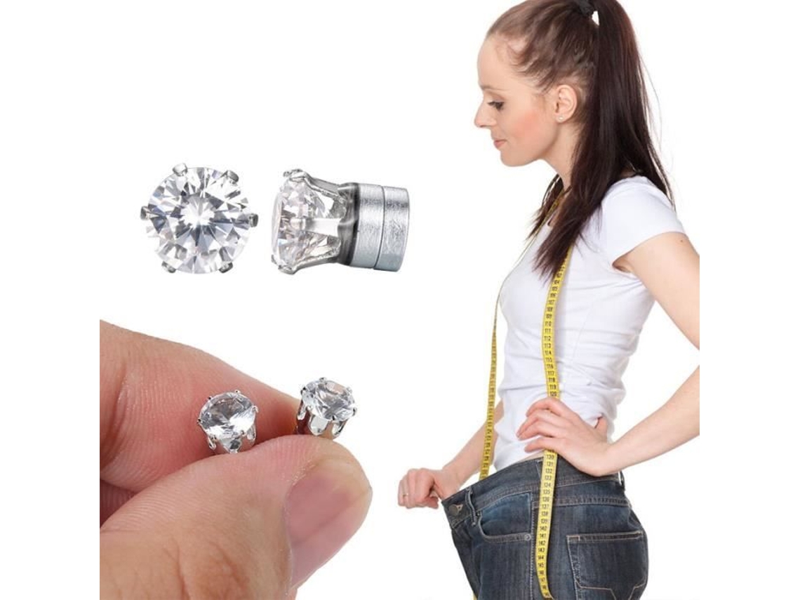 Brincos De Diamante Bio Magnetismo Para Emagrecimento Diminuem A Fadiga, O Estresse E Favorecem A Perda De Peso Natural Shop Story