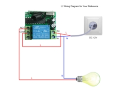 Interruptor Remoto Sem Fio LAXISCREED 433mhz Dc12v 1ch