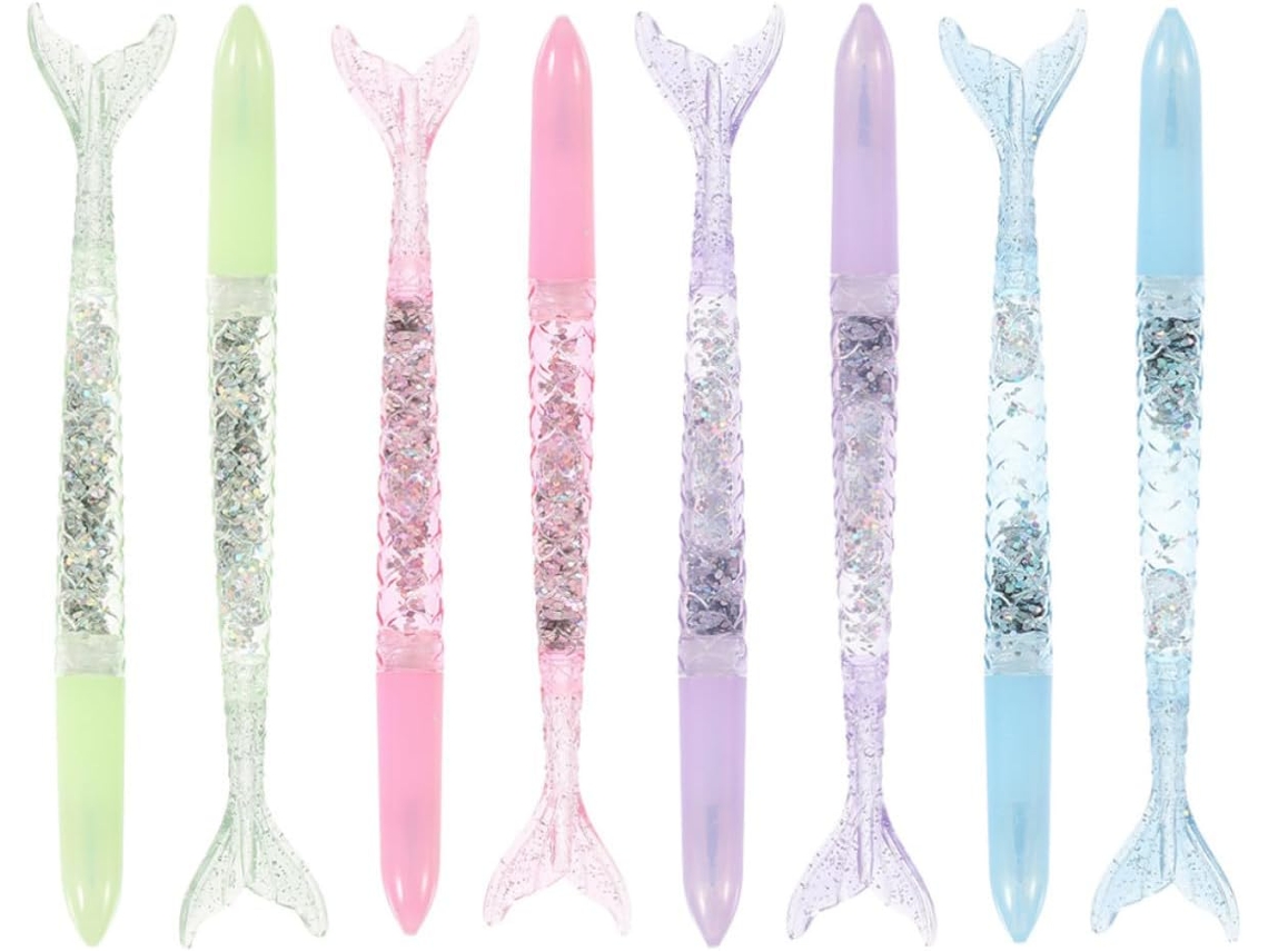 Conjunto De 8 Canetas Gel Com Tema Sereia Para Estudantes, Feitas