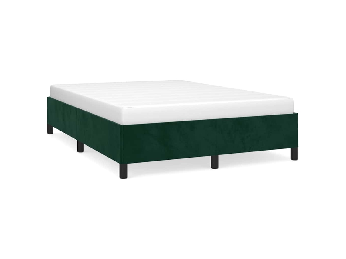 Estrutura de Cama Sem Colchão Veludo Verde Escuro MAISON EXCLUSIVE (140x190 cm)