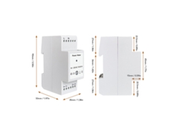 Medidor de energia WiFi com dois grampos CT de 500 A, monitoramento de energia monofásica de 90-250 V CA