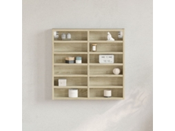 Vidaxl Armário Vitrine 60x8,5x58 Cm Derivados Madeira Carvalho Sonoma