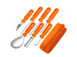 Conjunto Para Esculpir Abóboras Em Aço Inoxidável - 7 Peças Orange