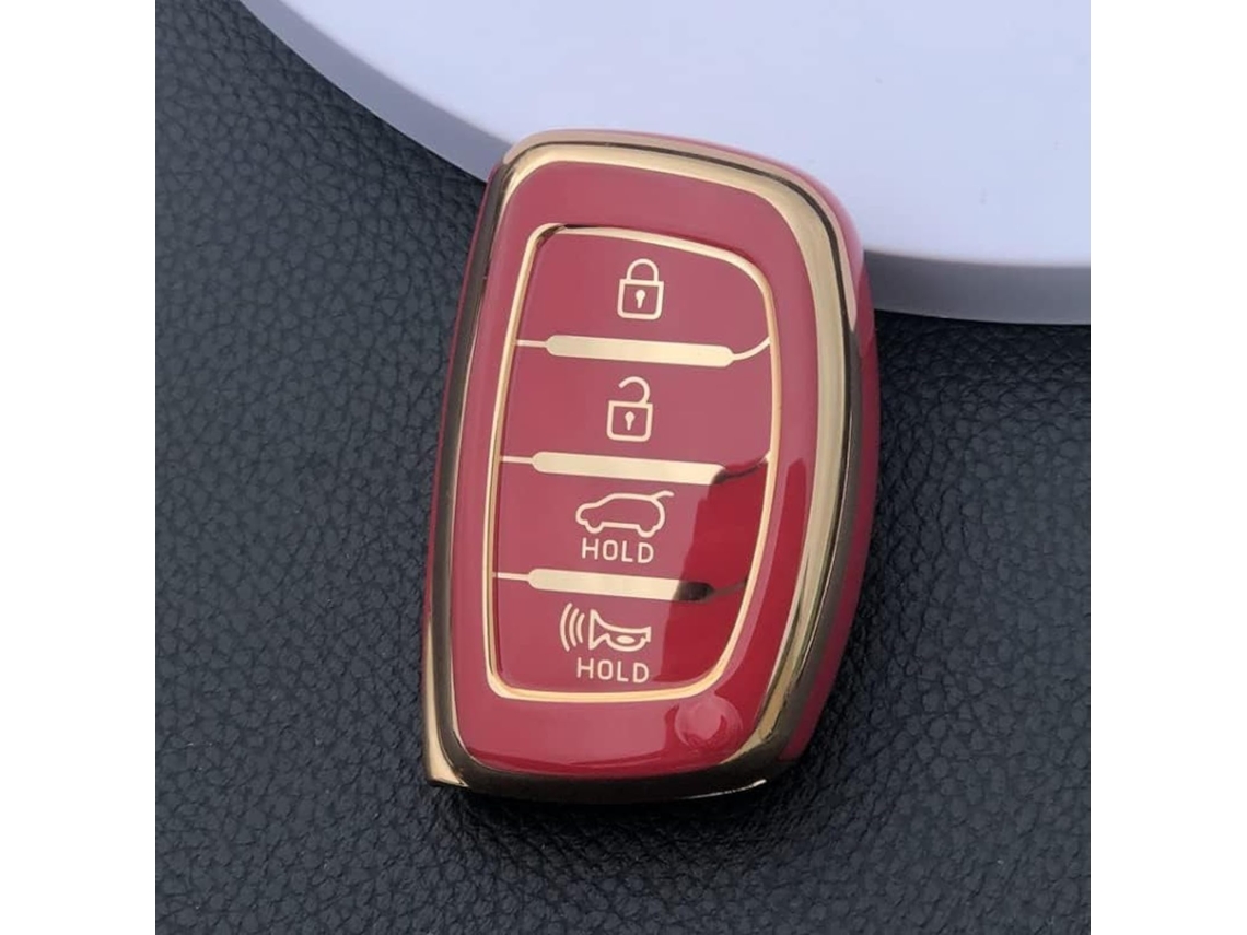 Capa Protetora De Tpu Para Chave Carro Hyundai Tucson Santa Fe Renault Sonata Elantra Creta Ix35 Ix45 I10 I30 I40 Com 4 Botões