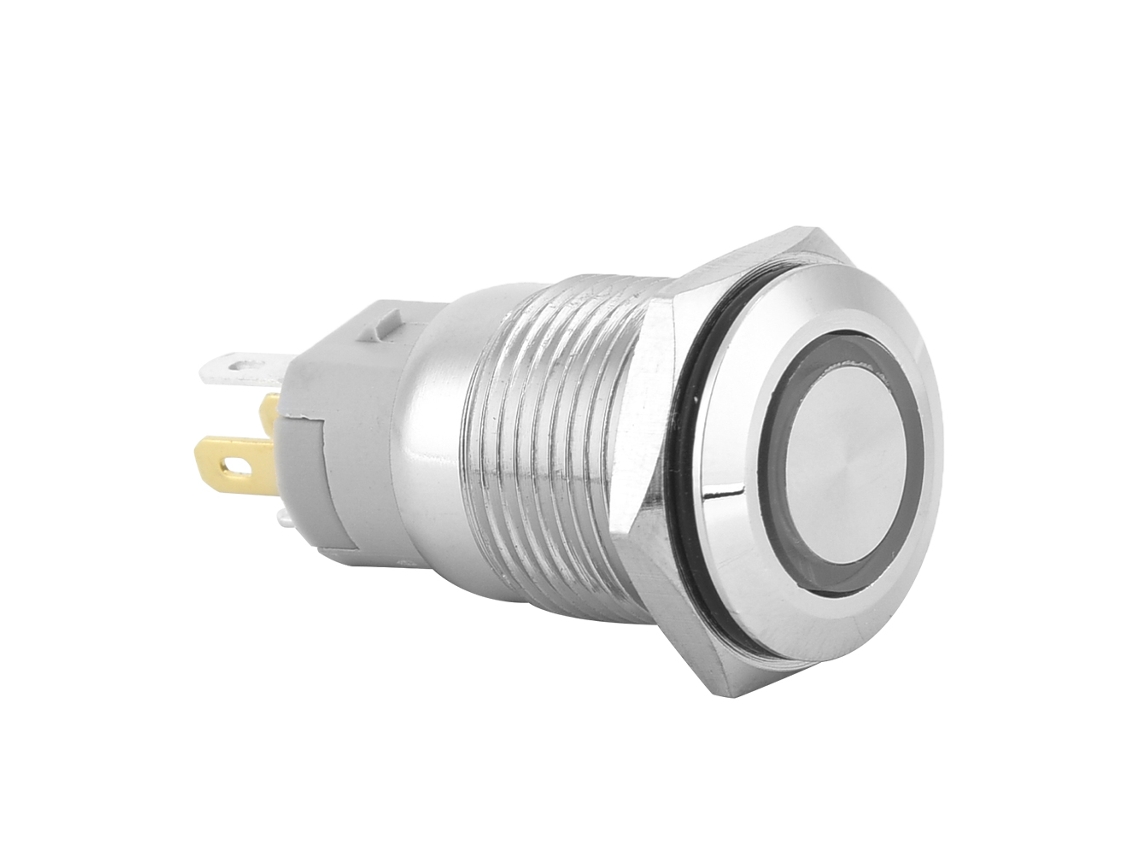40 Interruptores Push button Metal Auto bloqueio 12v Led
