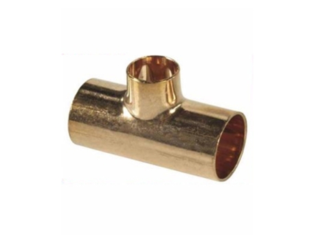 Acessório de Tubo Tê Junção de Cobre para Solda 18X15X18 mm Instalação de Água