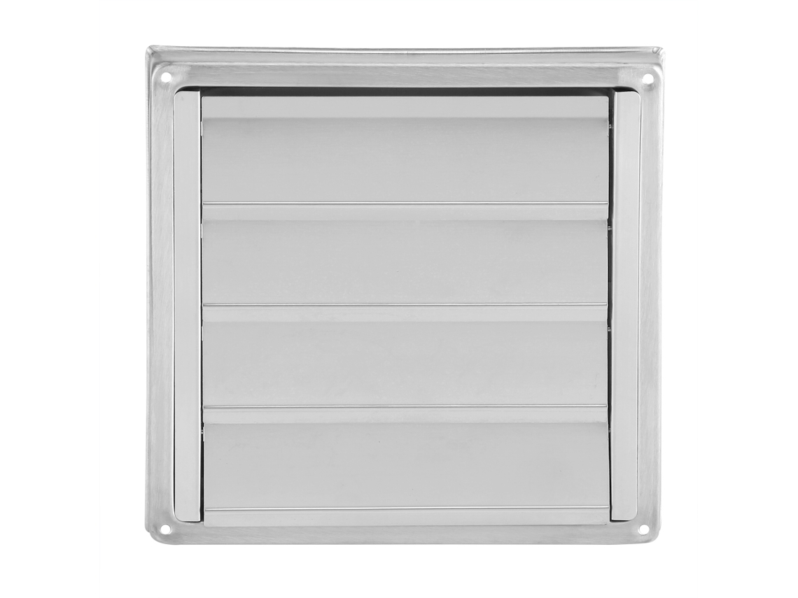 Grelha de ventilação de parede quadrada de aço inoxidável com saída de ar de 95 mm para secadora de roupa