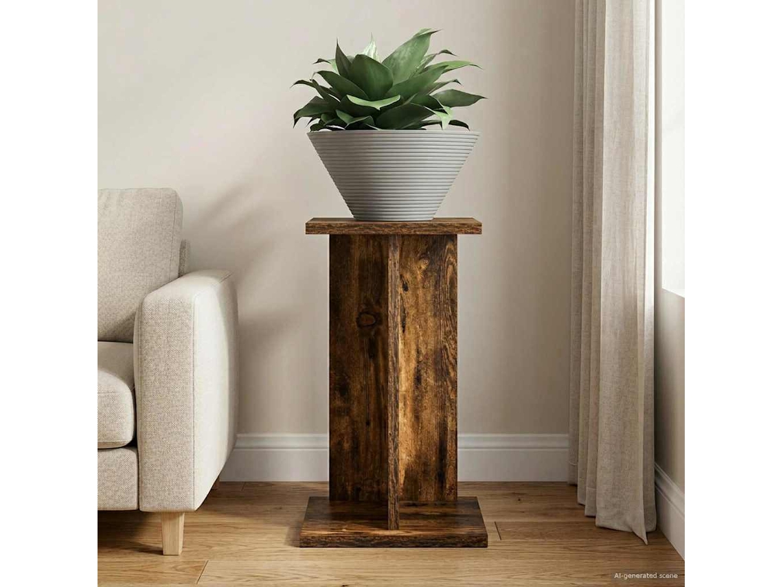 Vidaxl Suporte Para Plantas Carvalho Fumado 25 X 25,5 X 40,5 Cm