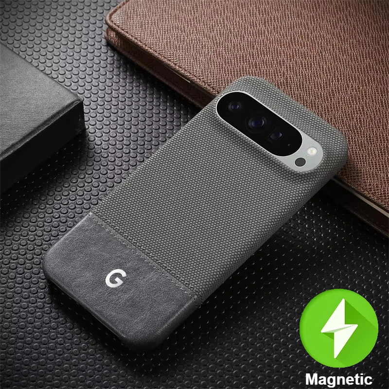 Capa Texturizada Para Celular (cinza Escuro, Pixel 11) Com Proteção Magnética Magsafe.