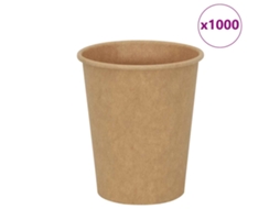 Vidaxl Copos De Café De Papel 1000 Pcs 8oz 200ml Castanho
