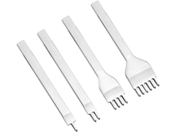 Conjunto de 4 Ferramentas para Furar Couro, Ferramentas de Costura com Ponta de Garra para Artesanato em Couro, 1/2/4/6 Dentes AQUAFORGE (4 Mm)