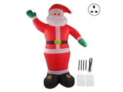 Laxiscreed Boneco De Natal Inflável À Prova De Água Com Luz Led Para Exteriores, Mãos Verdes E Enchufe Uk