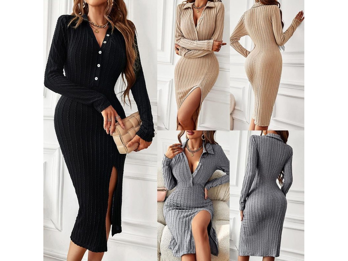 Vestido de punto Fasst sexy, falda slim, otoño e invierno 2022