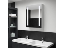 Vidaxl Armário Espelhado Para Casa De Banho Com Led 50x13x70 Cm