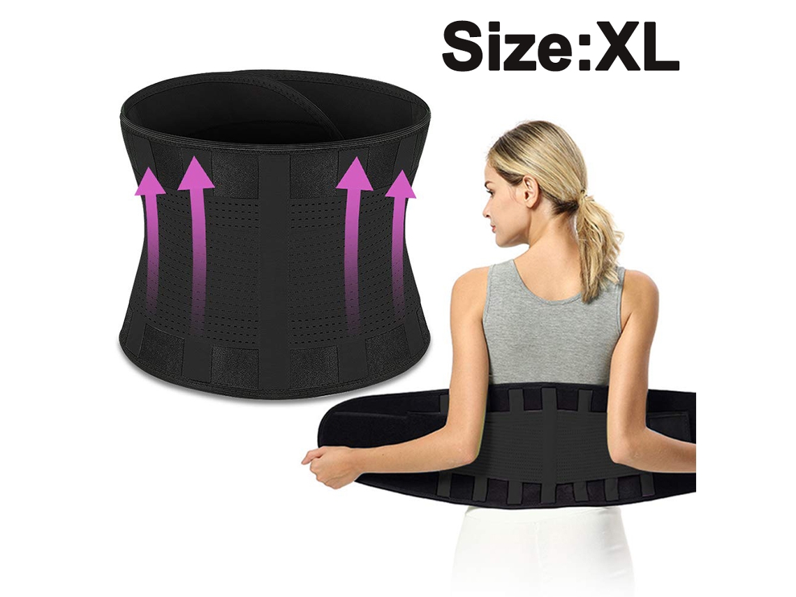 Lurelia Cinta Lombar Para Costas Ergonómico Ajustável Respirável Preto V498