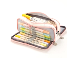 Estojo para Lápis, Grande, com Bolsos, Escolar, Estudantes AQUAFORGE