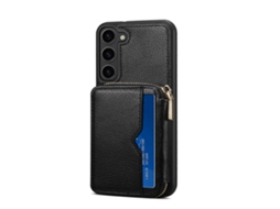 Capa De Celular Com Zíper E Compartimento Para Cartão Para Samsung Galaxy S23 5g