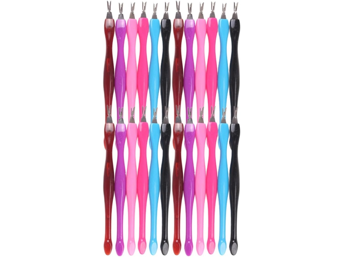 Conjunto de 48 peças de ferramentas de manicure em aço inoxidável para limpeza de unhas.