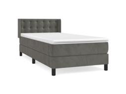 Box Spring Bed, Box Spring Beds Vidaxl Cinzeto Veludo (90 X 200 Cm)