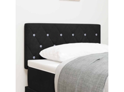 Vidaxl Cabeceira Led Com Fitas Led Com Cabeceira Preto 80 Cm Veludo