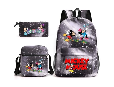 KOHREE Conjunto de Três Peças de Mochila de Estudante Do Mickey Mouse