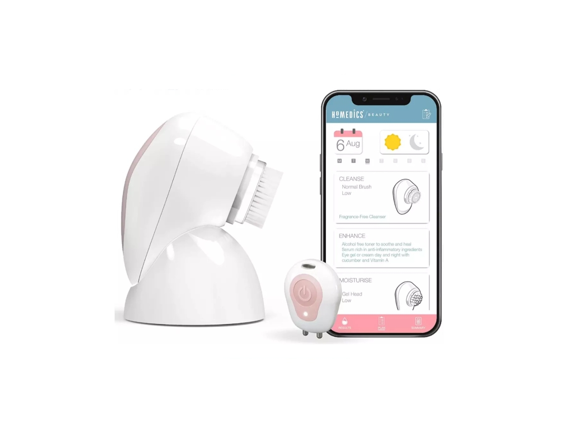 Escova De Limpeza Facial Rosa/branca  - Fac700 - Homedics