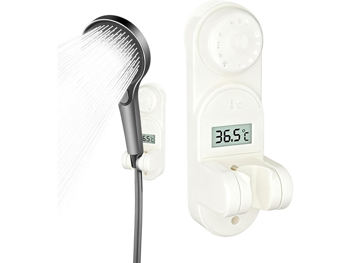 Suporte Para Barra De Chuveiro Com Ventosa Ajustável, Montagem Na Parede Para Chuveiro No Banheiro, Ideal Para Uso