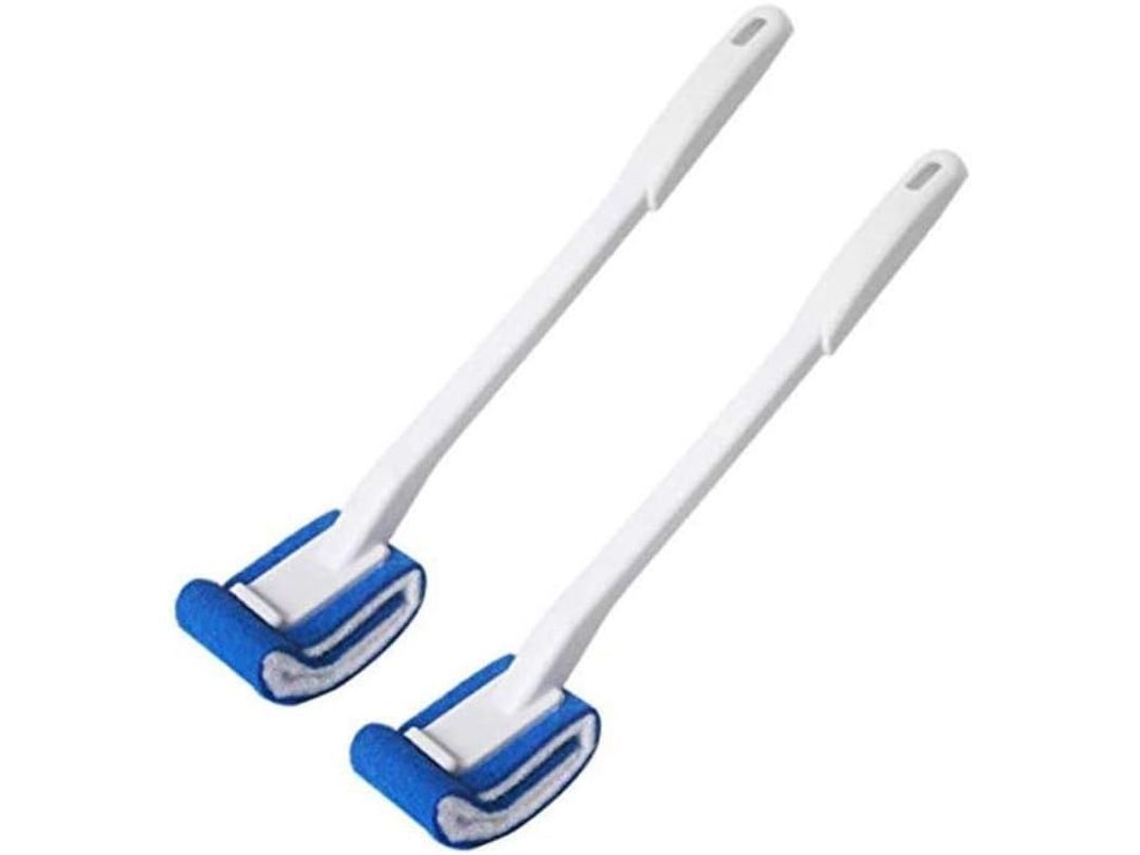 2026 escobilla de Inodoro Linjou 2 Pack Suave Sin Raspar Limpieza Profunda Anti splash Mango Cómodo (blanco)