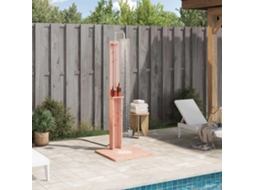 Vidaxl Chuveiro Externo 206 Cm Madeira Douglas Sólida E Aço Inoxidável