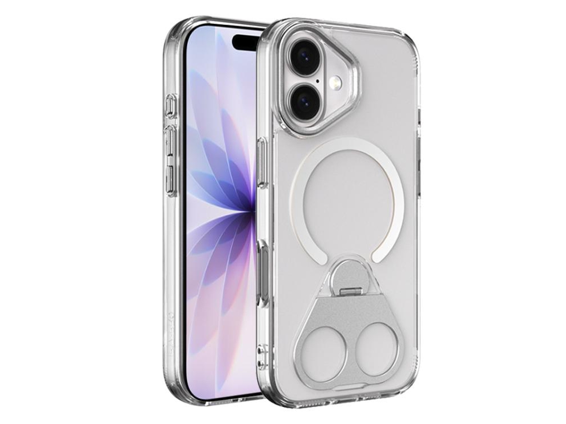 Capa Para Iphone 17 Com Tpu Magsafe De Alta Transparência E Suporte De Anel Giratório De 360 ​​graus.