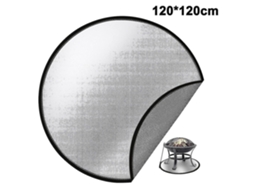 Almohadilla para Hoguera de Silicona Resistente Al Fuego, Alfombrilla Alta Temperatura para Hoguera 36 X 36 Cm