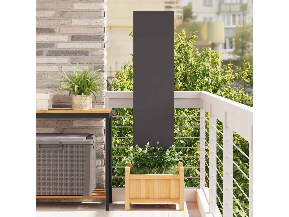 Vidaxl Tela De Privacidade Para Jardim Fretwork Preto 32 X 140 Cm