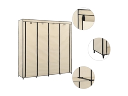 Conjunto 1 Wardrobe, Wardrobes Vidaxl Creme Tecido (n/a)