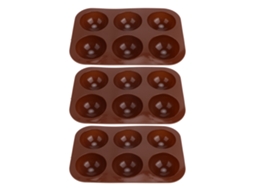 Forma De Silicone Para Bolo Pudim Bombas Chocolate Meias Esferas