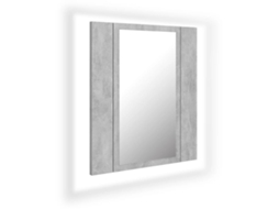 Led Mirror Cabinet, Led Mirror Cabinets Vidaxl Cinzeto Madeira Processada (n/a)