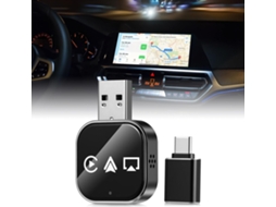 Adaptador Veicular Imikeya Com Conector Usb E Função De Espelhamento Tela, Feito De Metal E Vidro, Ideal Para
