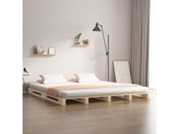 Vidaxl Cama De Paletes 200x200 Cm Pinho Maciço