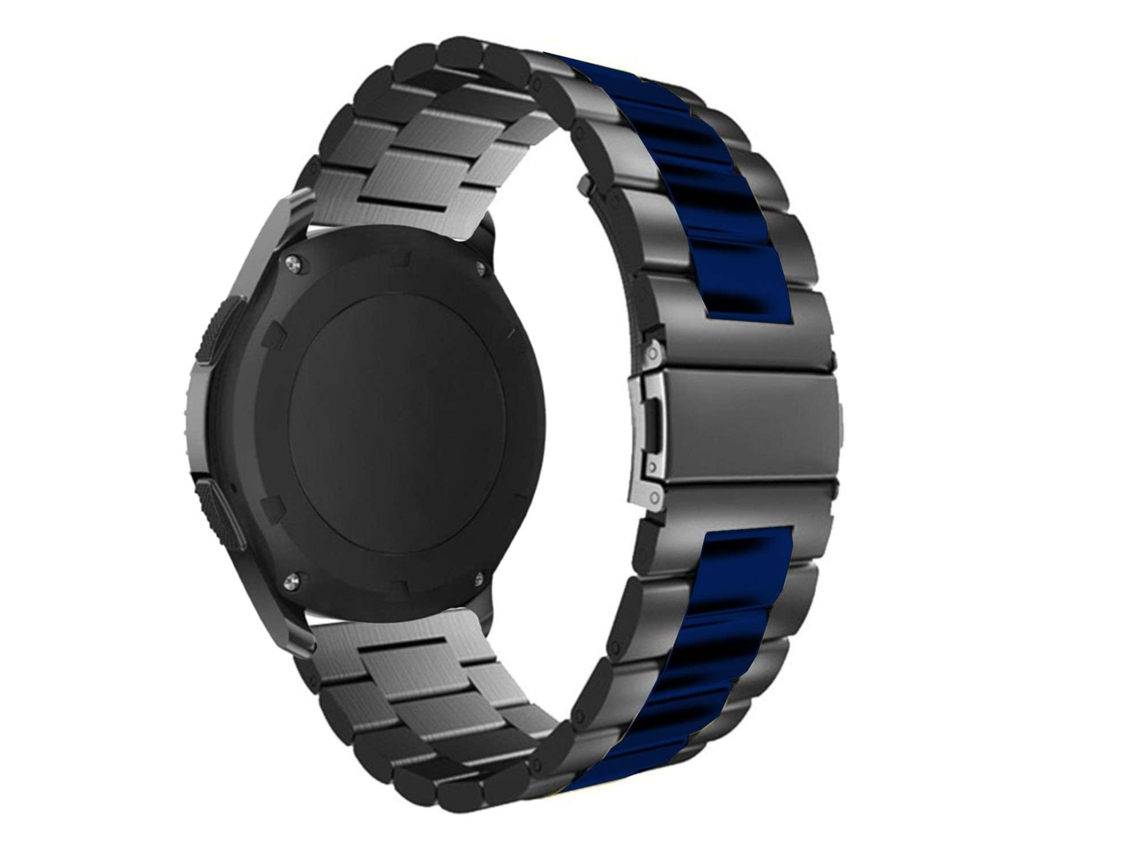 Bracelete Aço Inoxidável Adaptável Preto e Azul para Amazfit Gts 2E