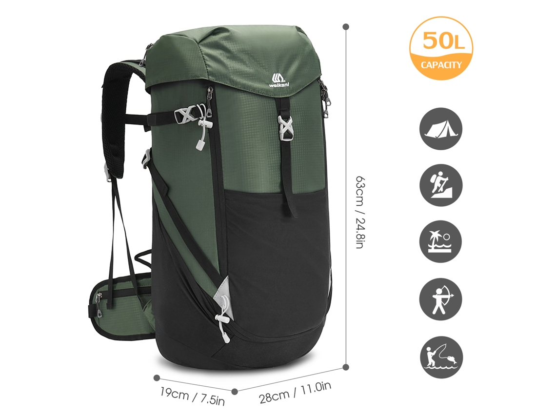 Mochila de Montanha 50l Impermeável para Camping