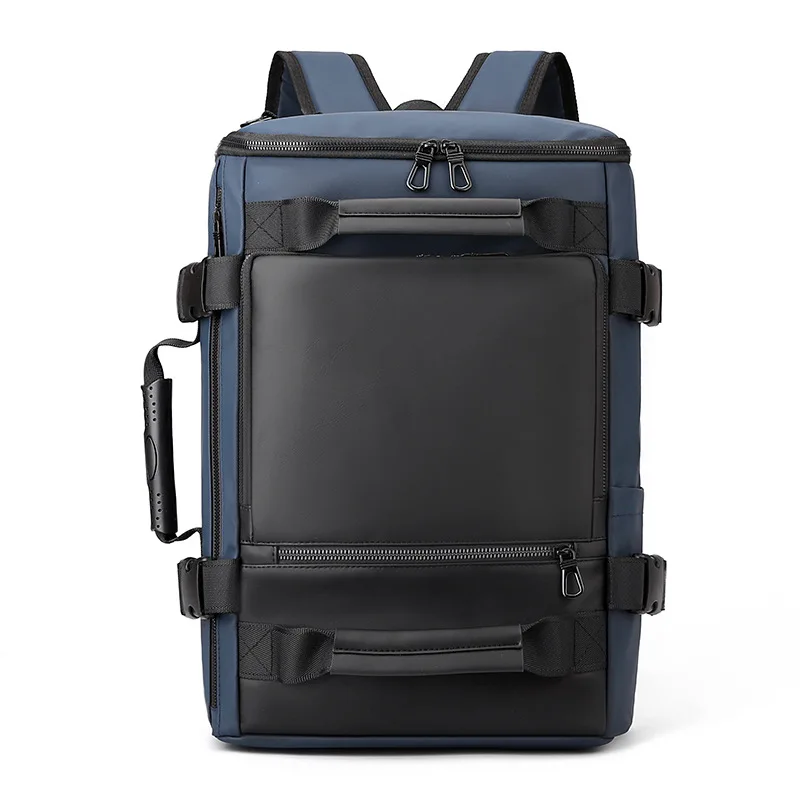 (1219-azul Escuro) Mochila Masculina Multifuncional Para Viagem, Transversal, Para Laptop De 16 Polegadas