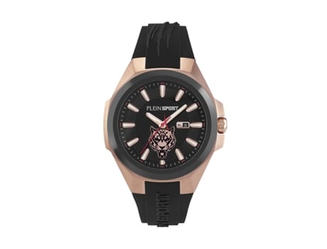 Relógio Homem Tigermaster 47,00 Mm Bracelete De Silicone Cor Da Bracelete Preto À Prova De Água 5 Bar Philipp Plein Sport