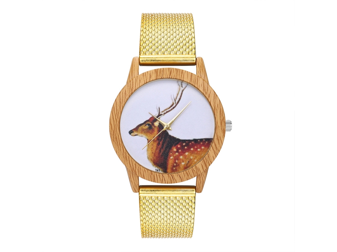 Relógio Casual Feminino Masculino de Quartzo com Pulseira de Silicone Ouro